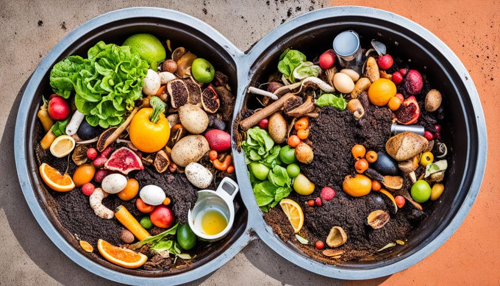 food waste and grease accumulation